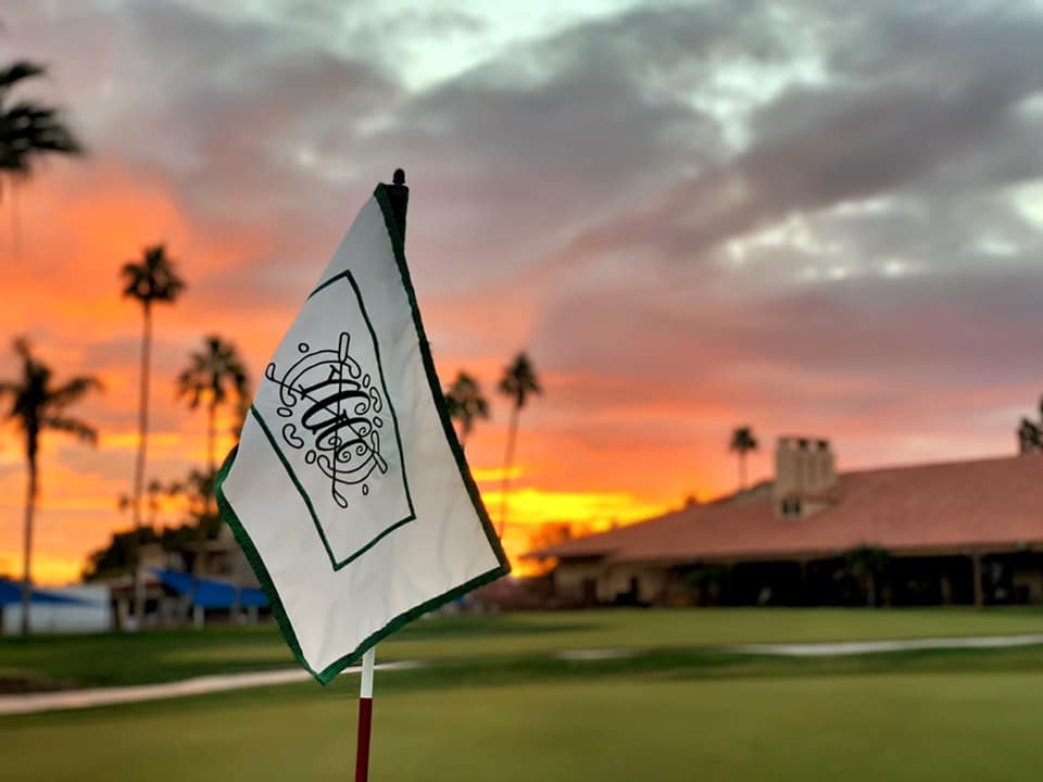 Yuma Flag on golf course with clubhouse in background